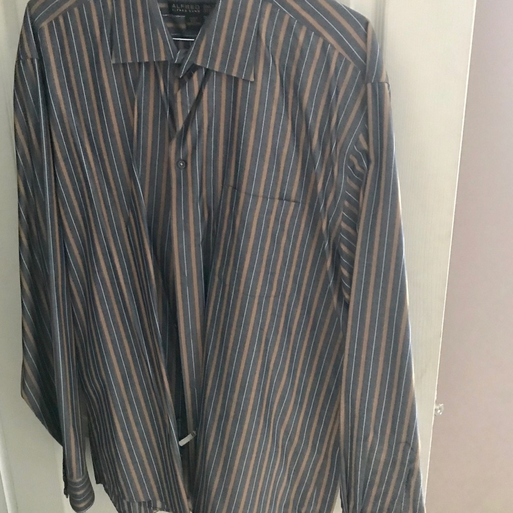 Alfred Sung Striped Shirt